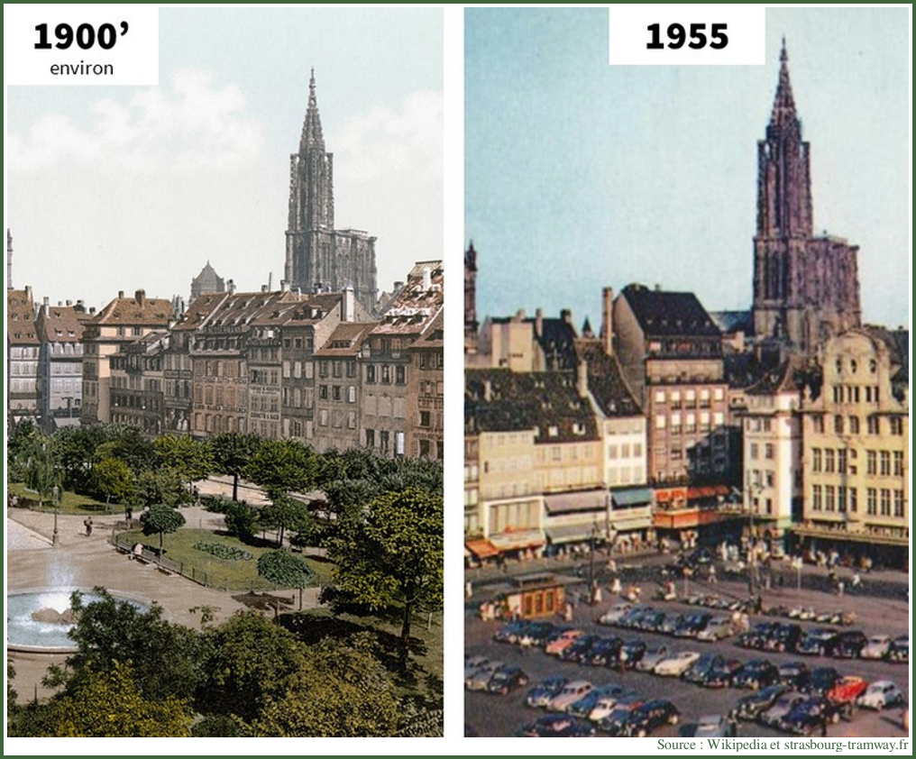 la place Kléber à Strasbourg détruite pour du parking